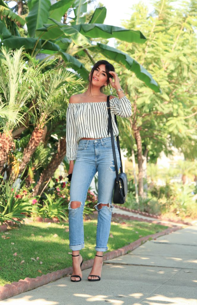 los angles, blogger, street style, beauty, hair, makeup, denim, boyfriend jeans, ag jeans, brandy melville, bangs, haircut, trends, fall, 2016, affordable finds, what to wear, petite girls, petite fashion tips, tips for, how to style, petite, gigi newyork, saddlebag, stripes, middle eastern, kurdish, crop tops