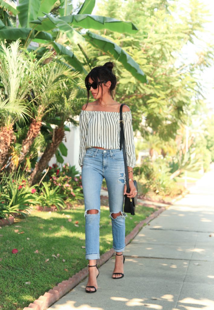 los angles, blogger, street style, beauty, hair, makeup, denim, boyfriend jeans, ag jeans, brandy melville, bangs, haircut, trends, fall, 2016, affordable finds, what to wear, petite girls, petite fashion tips, tips for, how to style, petite, gigi newyork, saddlebag, stripes, middle eastern, kurdish, crop tops