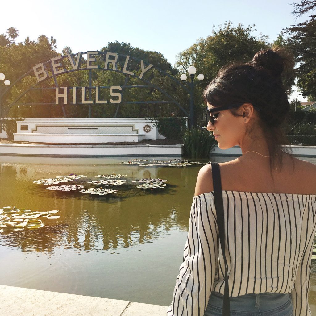 beverly hills, los angles, blogger, street style, beauty, hair, makeup, denim, boyfriend jeans, ag jeans, brandy melville, bangs, haircut, trends, fall, 2016, affordable finds, what to wear, petite girls, petite fashion tips, tips for, how to style, petite, gigi newyork, saddlebag, stripes, middle eastern, beverly hills sign,  kurdish, crop tops