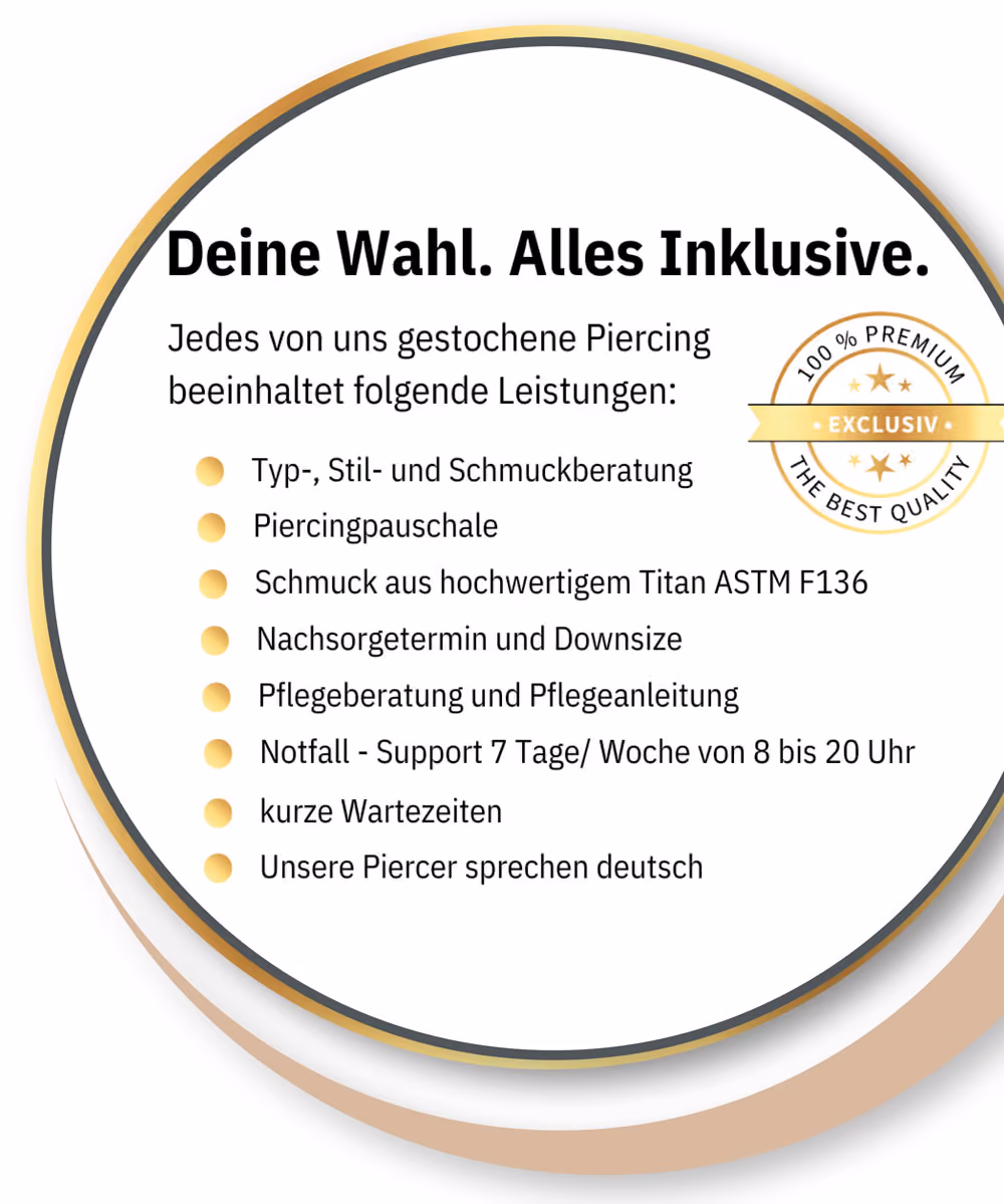 Informationen zu Piercings im Piercing Studio Aachen