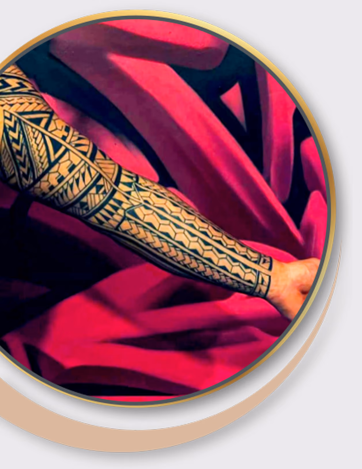 Maori Tattoo mit traditionellen Mustern, Tattoo Studio Aachen