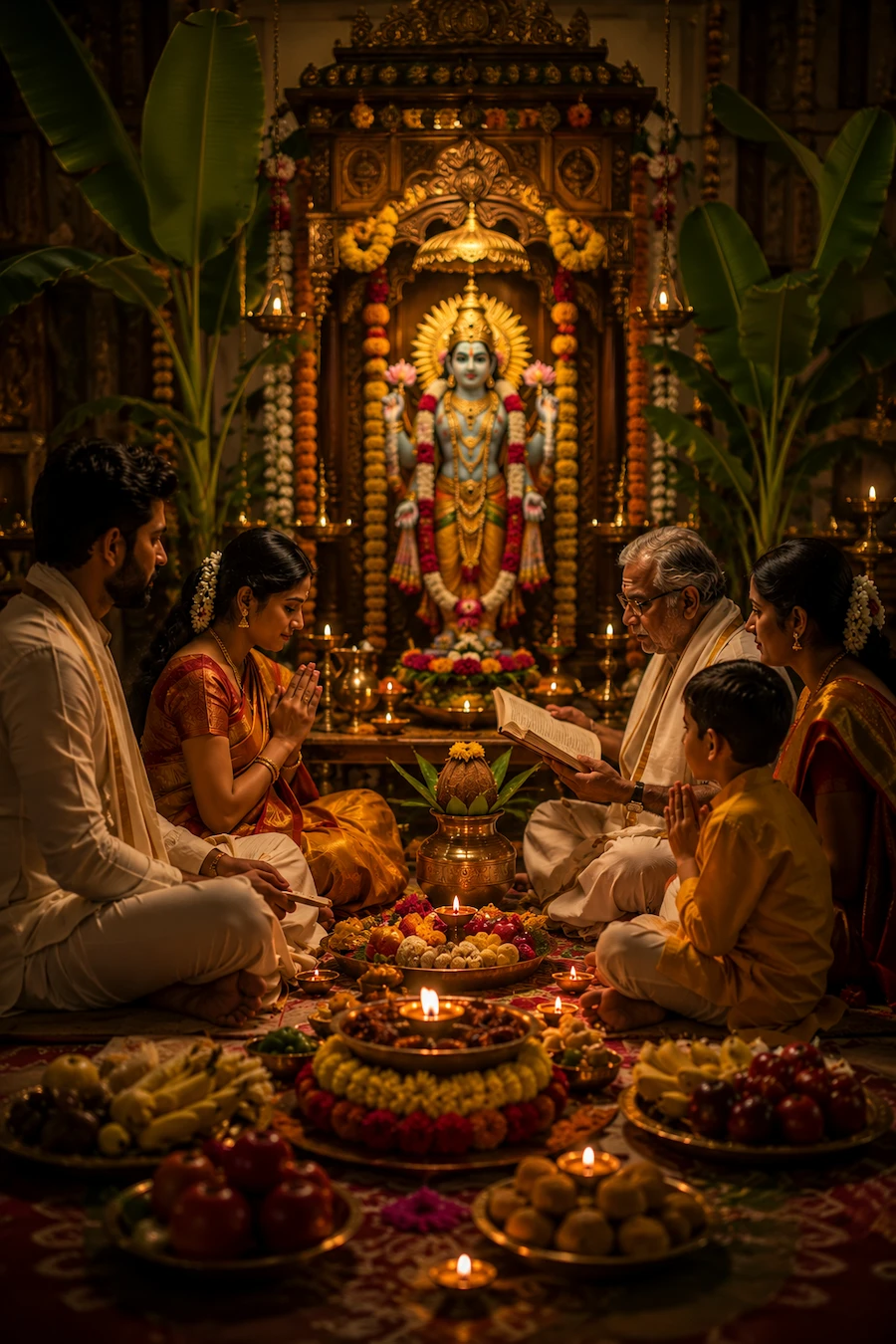 Guru Purnima Special Satyanarayan Pooja at Radha Krishna Temple of Dallas