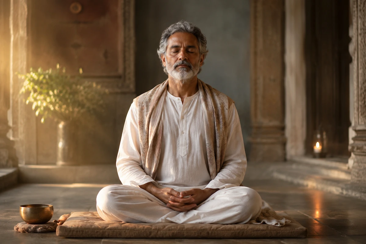 An experienced practitioner deepening their meditation practice