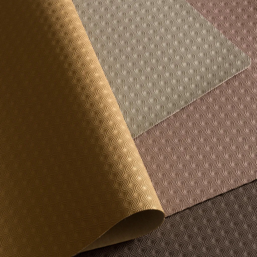 Elegant embossed faux leather—durable, easy to clean, and perfect for bars, bistros, and high-traffic public spaces.