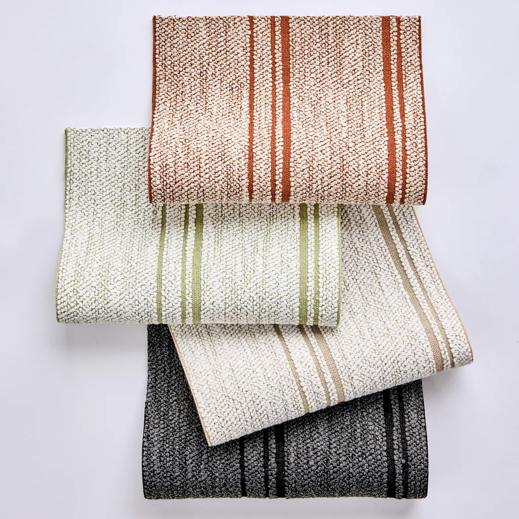 Les tissus d'extérieur de la collection Harvest de Sunbrella sont durables, résistants à la décoloration et conçus pour des environnements extérieurs dynamiques et durables.