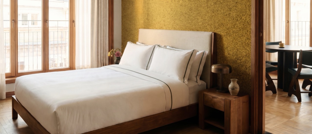 Hospitality interior upholstered in Mublo contract fabric