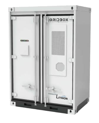 Lithion GridBox commercial battery cabinet