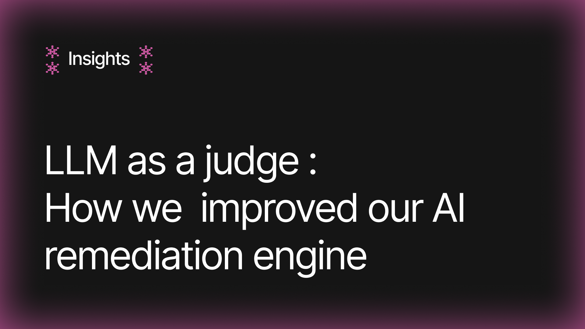 LLM as a judge