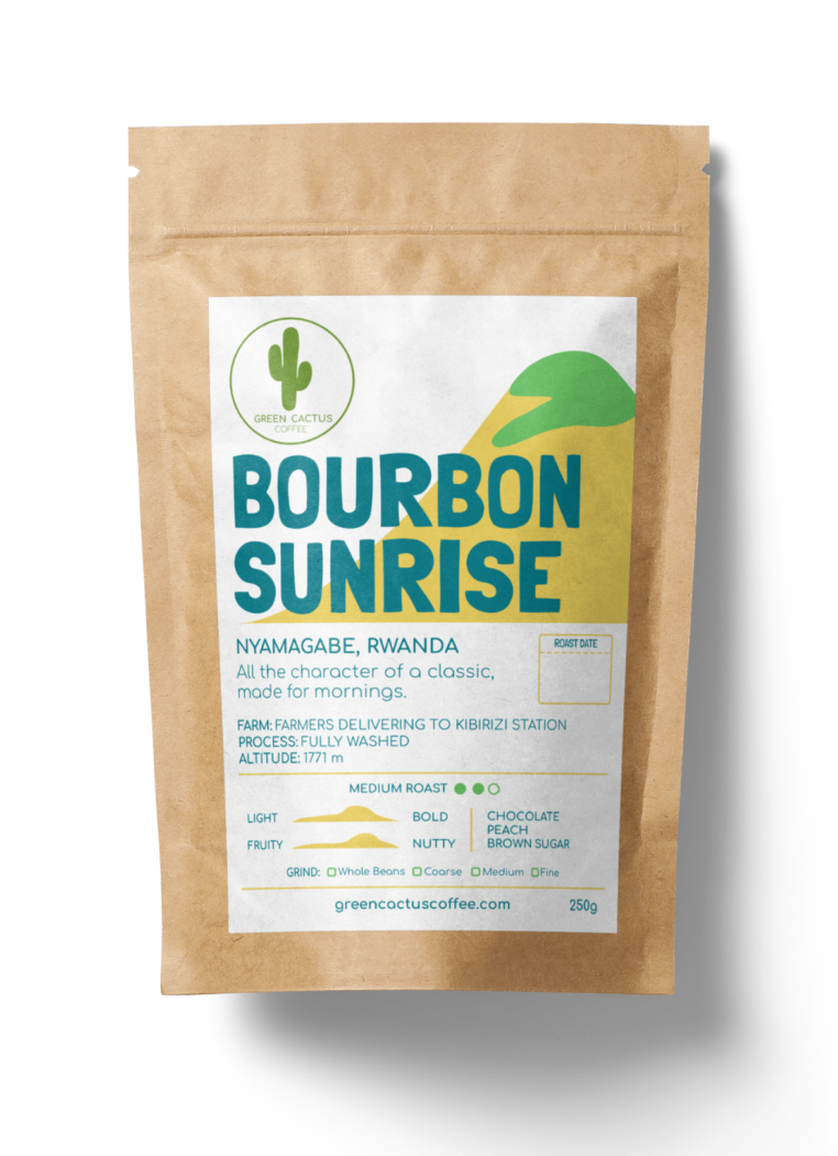 green cactus cactus house coffee pouch