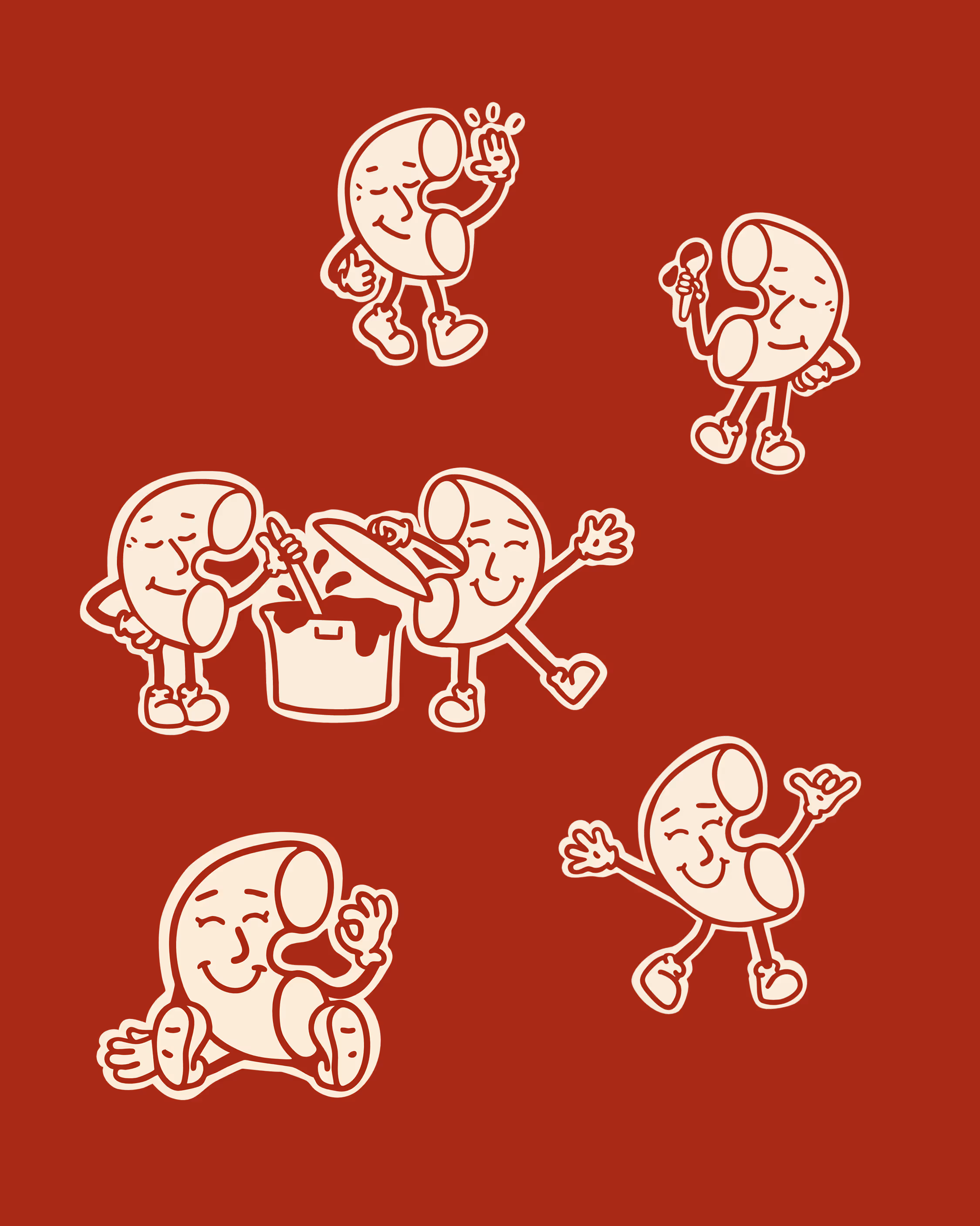 illustration de plusieurs coquillettes