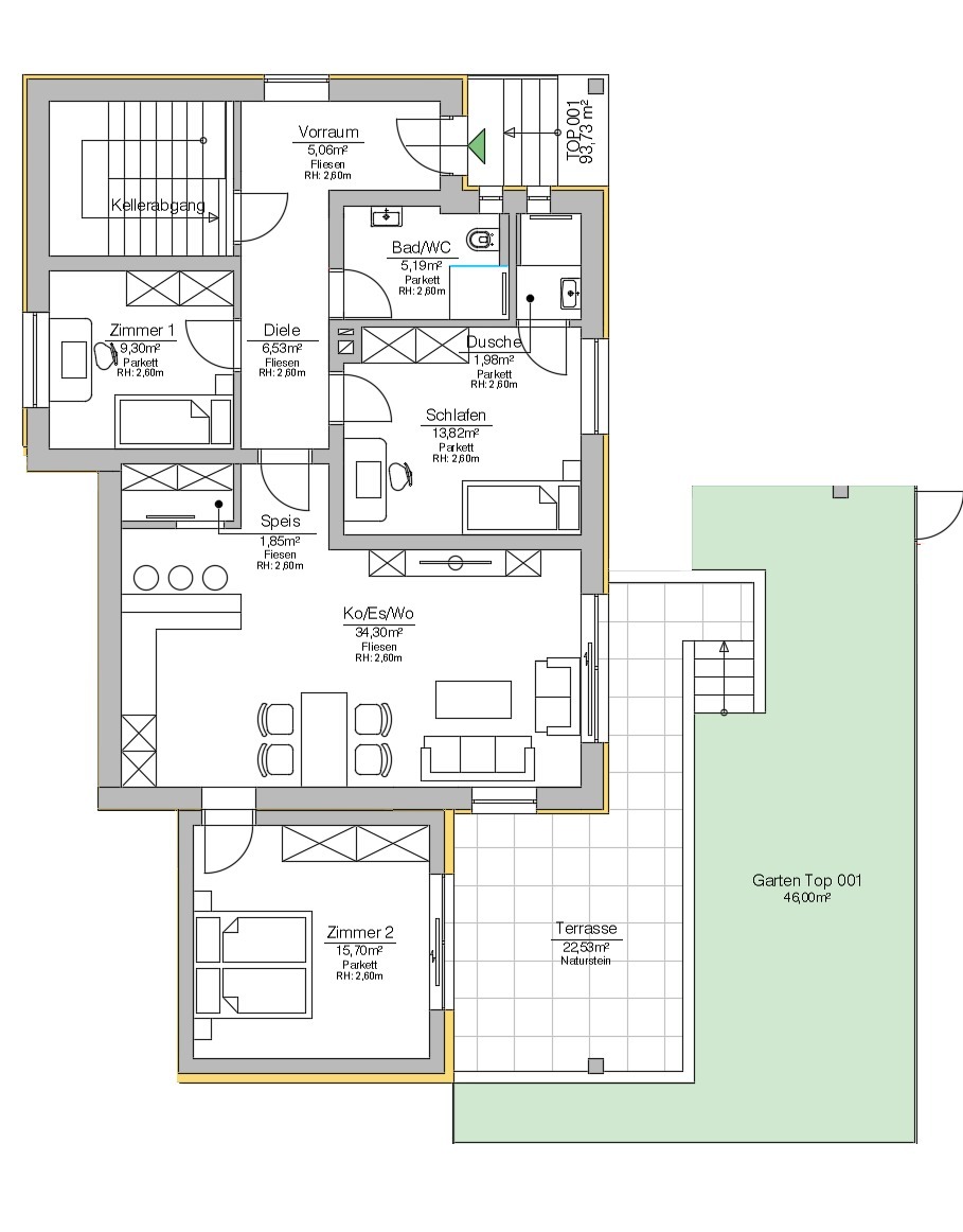 Traumhafte Erdgeschosswohnung in Graz: 198 m² mit Terrasse für 645.000 €!