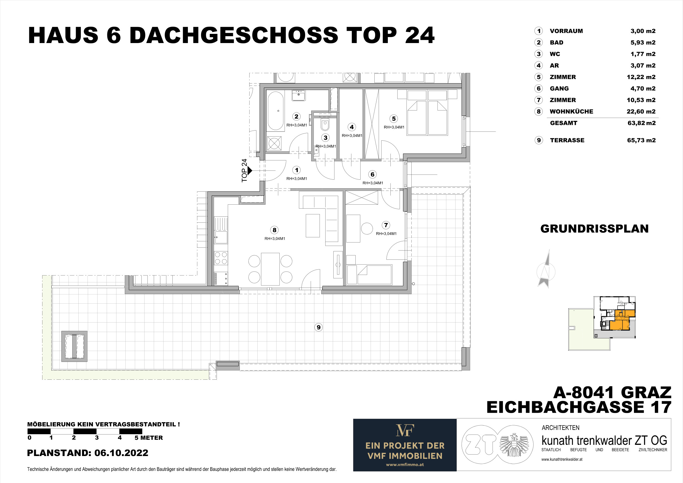 Helle 3-Zi-Wohnung mit Terrasse, Fußbodenheizung & Aufzug in 8041 Graz