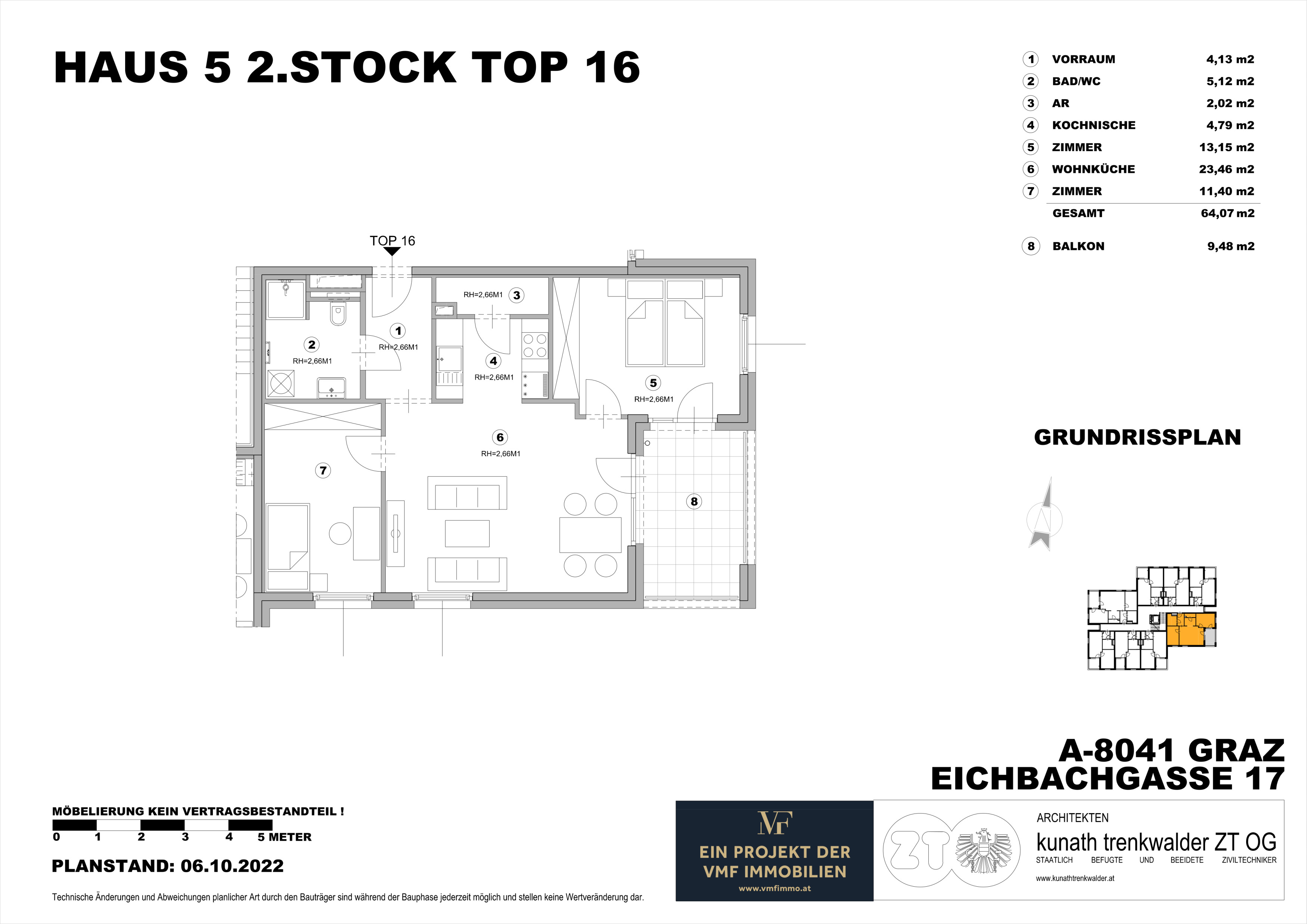 Moderne 3-Zimmer-Wohnung mit Balkon in Graz 8041!
