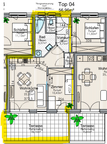 Moderne 2-Zi-Wohnung mit Garten, Terrasse & Stellplatz in Sankt Marein bei Graz, 895€ mtl.