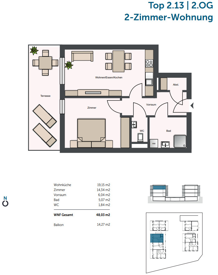 Gemütliche 2-Zi Wohnung in 8054 Graz - Jetzt mieten!
