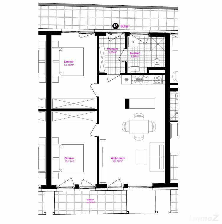 Moderne 2-Zimmer Wohnung mit Balkon in Graz