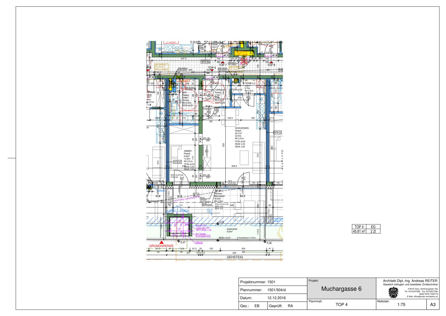 Moderne 2-Zimmer Erdgeschosswohnung mit Terrasse in 8010 Graz – 46m² Wohnkomfort!