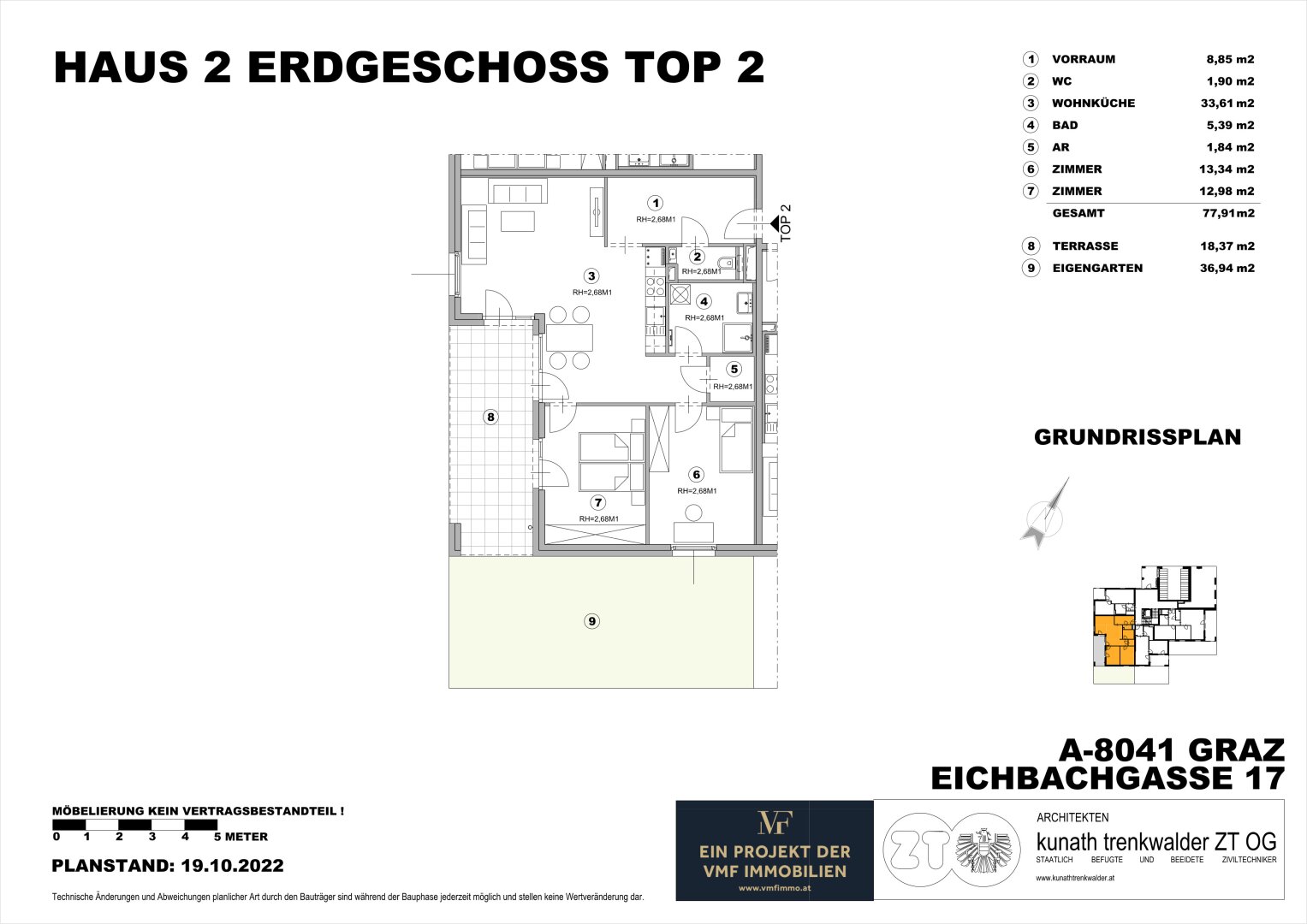 Moderne 3-Zimmer Wohnung mit Garten in Graz 8041 – Komfort und Stil inklusive!