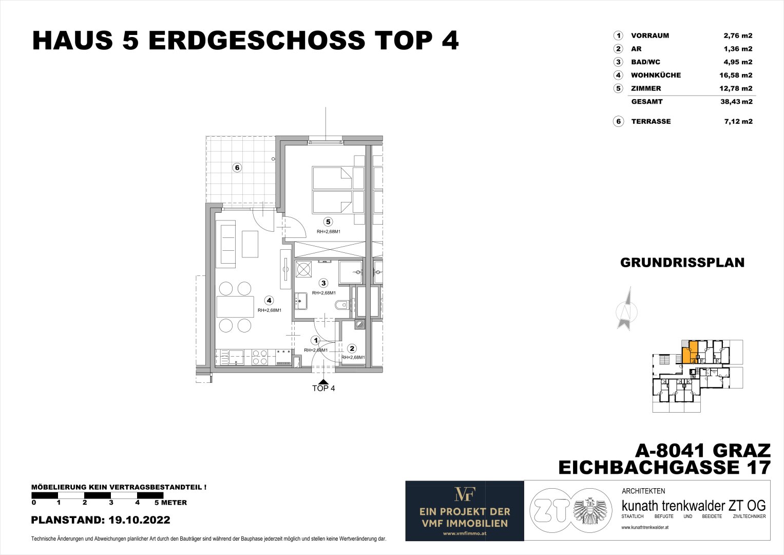 Moderne 2-Zi-Gartenwohnung in Graz 8041 mit Balkon, Fußbodenheizung & Aufzug!