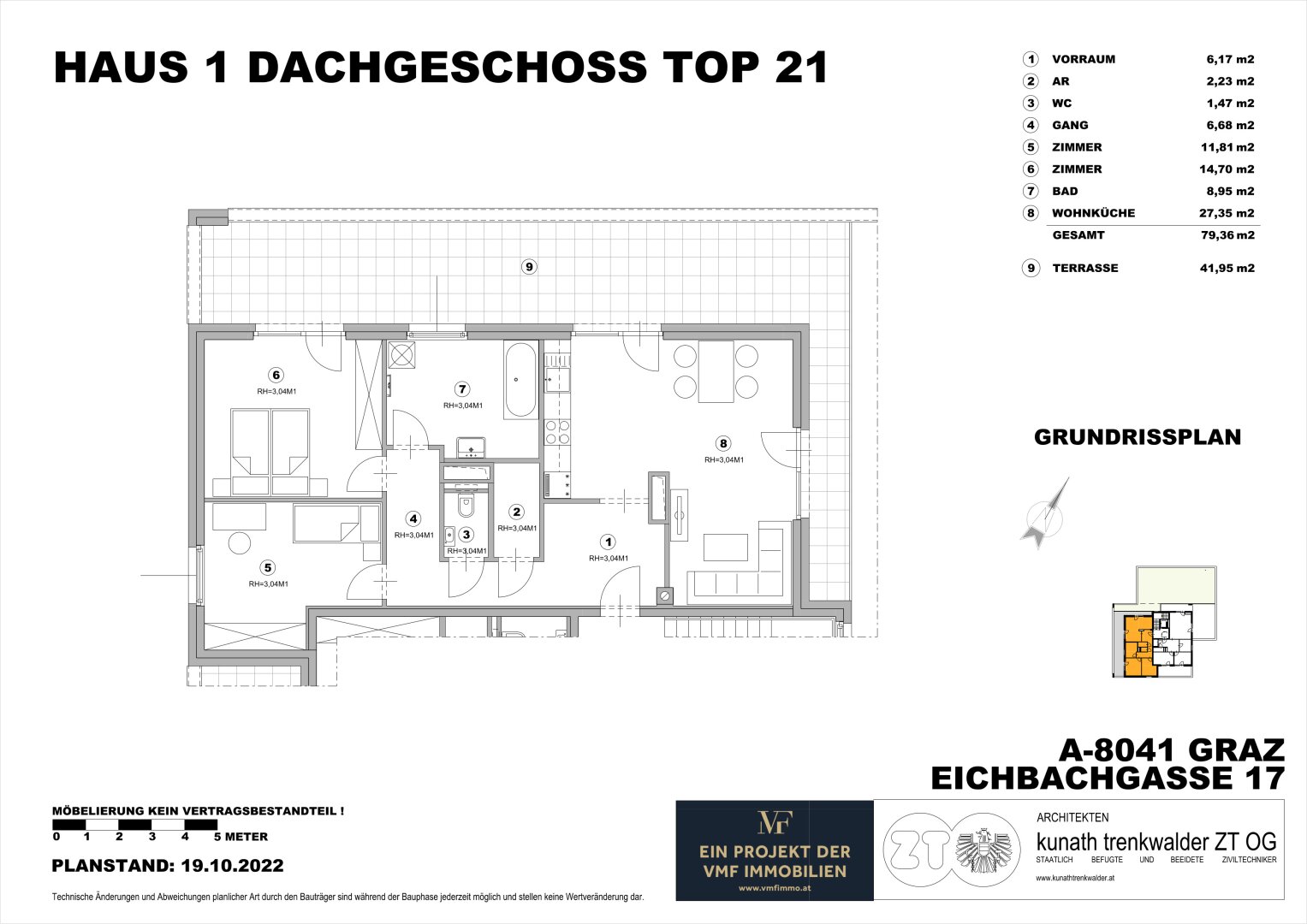 Moderne 3-Zimmer-Wohnung mit Terrasse, Fußbodenheizung & Aufzug in Graz 8041!