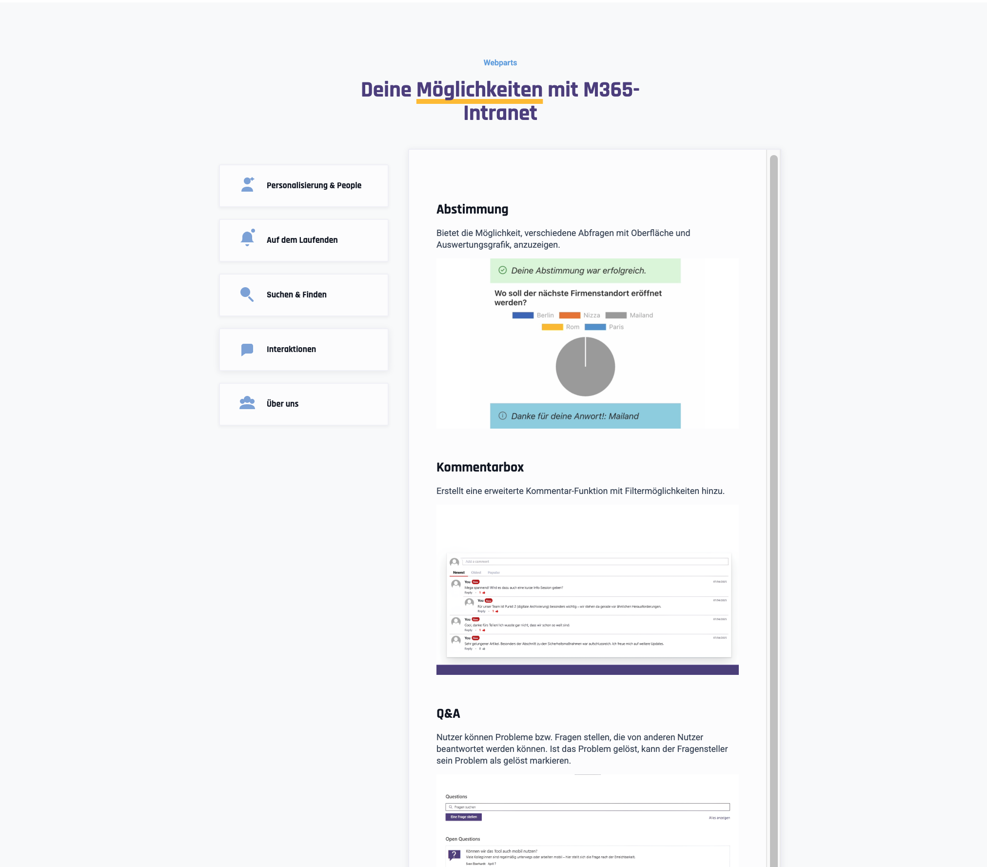 Intelligente Inhaltsstruktur für das M365-Intranet von Digital Touch GmbH