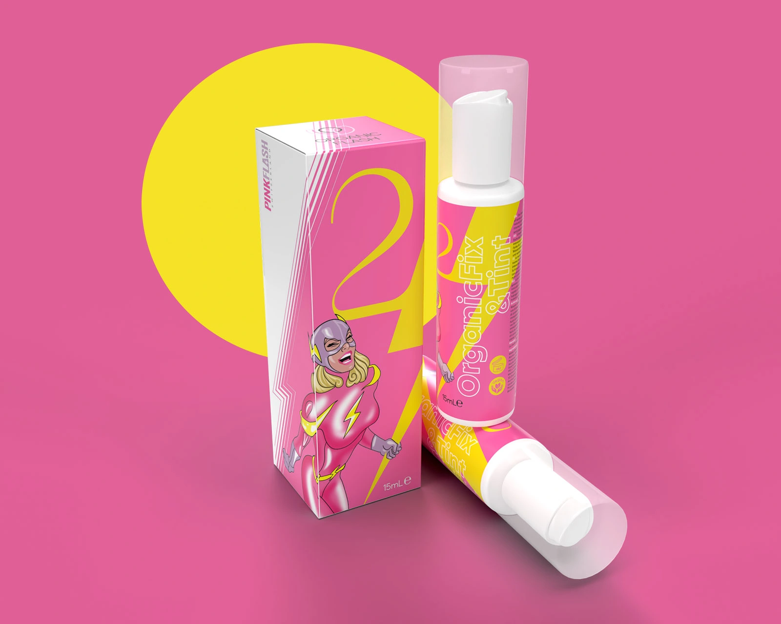 Design ambalaj Organic Flash pentru produse cosmetice