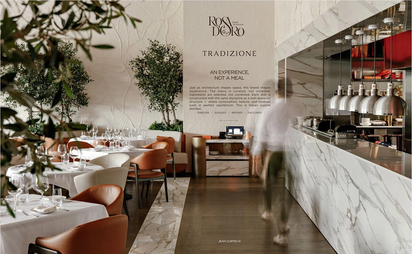 Interior restaurant italian premium cu branding rafinat