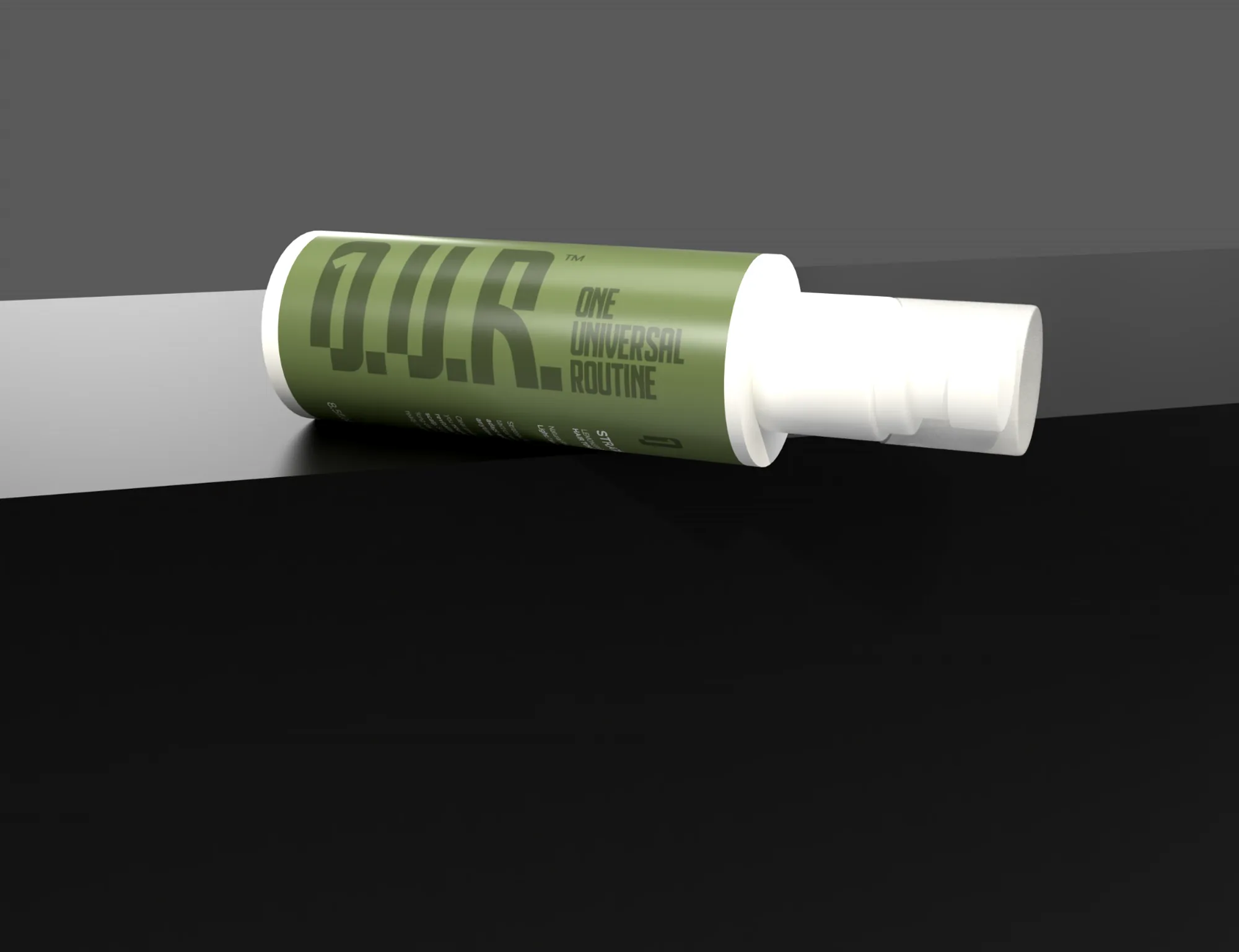 Ambalaj verde pentru spray-ul Natural Leader din gama O.U.R.