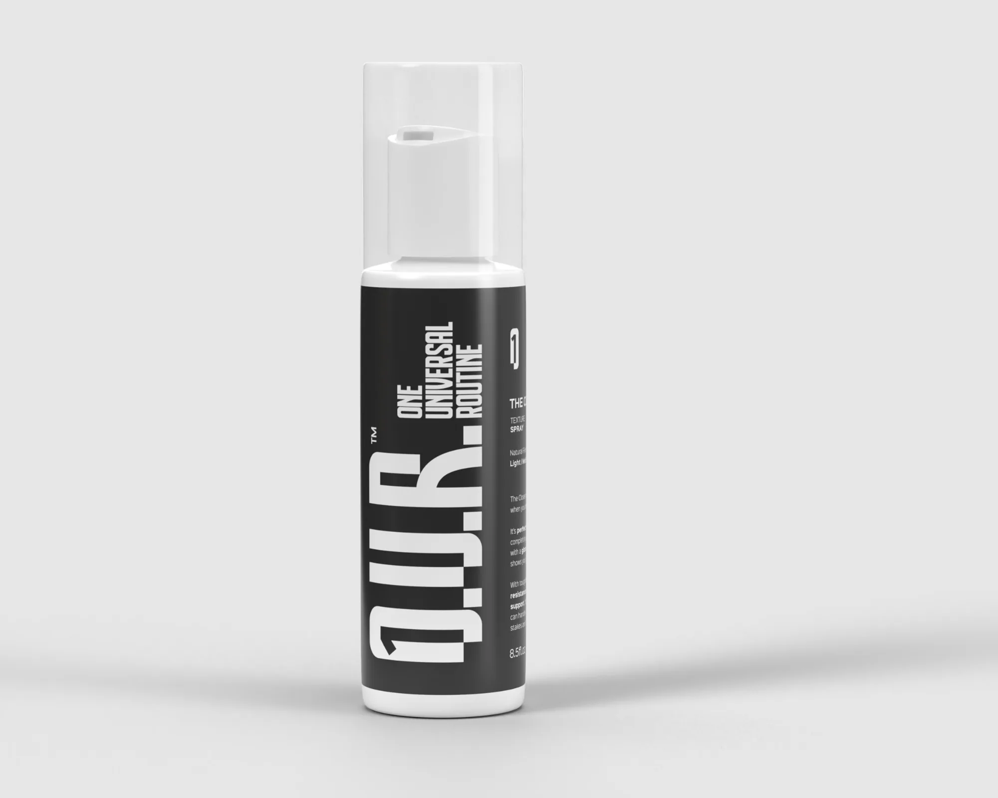 Spray-ul The Closer O.U.R. cu identitate tipografică verticală.
