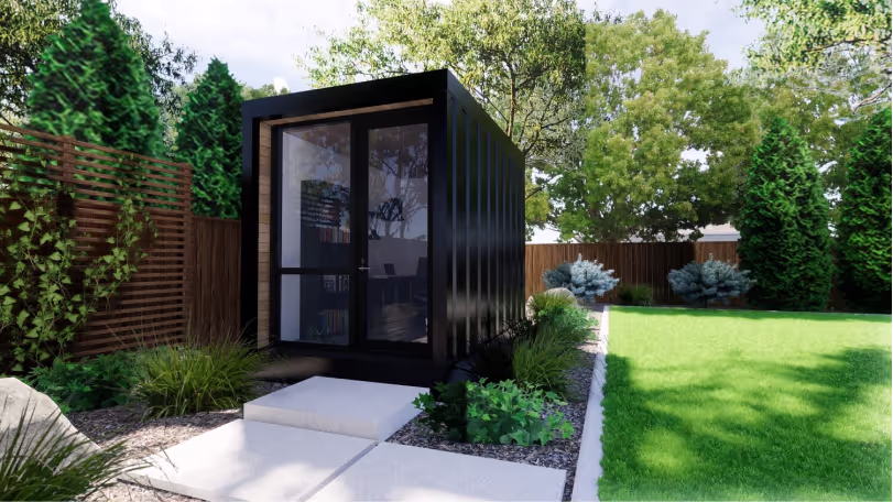 A mobo unit in a backyard
