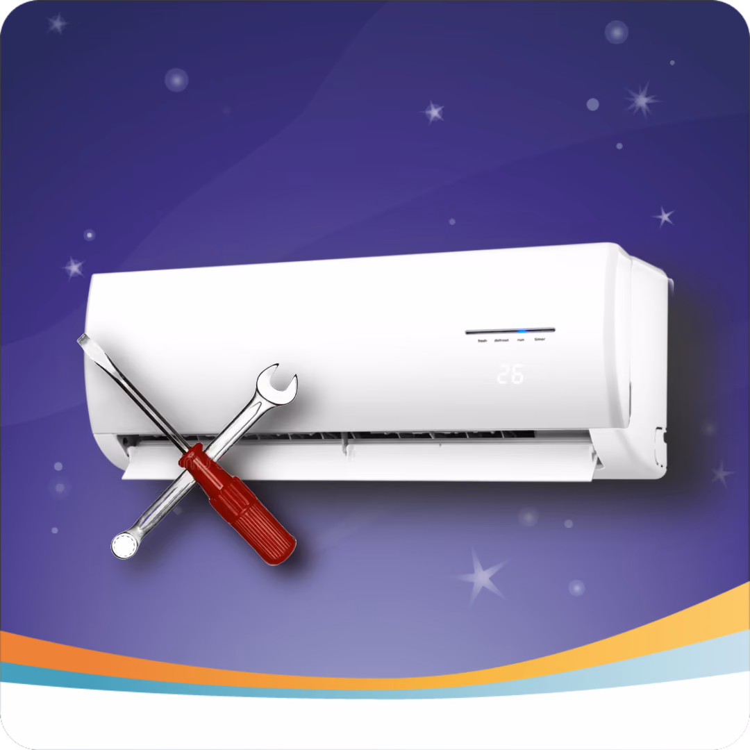 AC Maintenance Feature 3 - AC with wrench and screwdriver