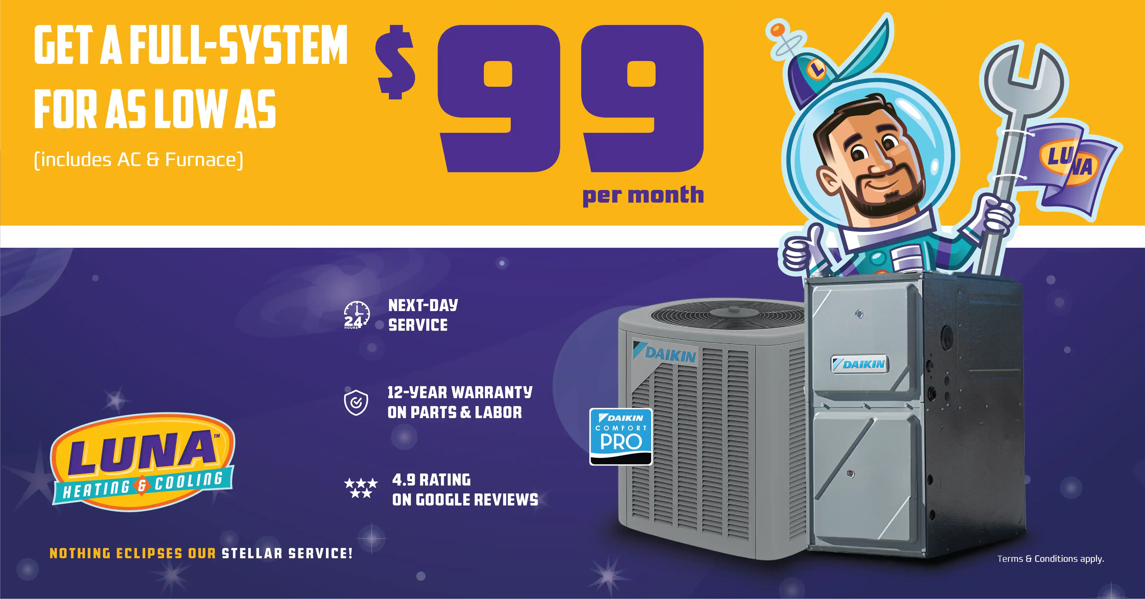 $99/Mo. HVAC Payment Plans