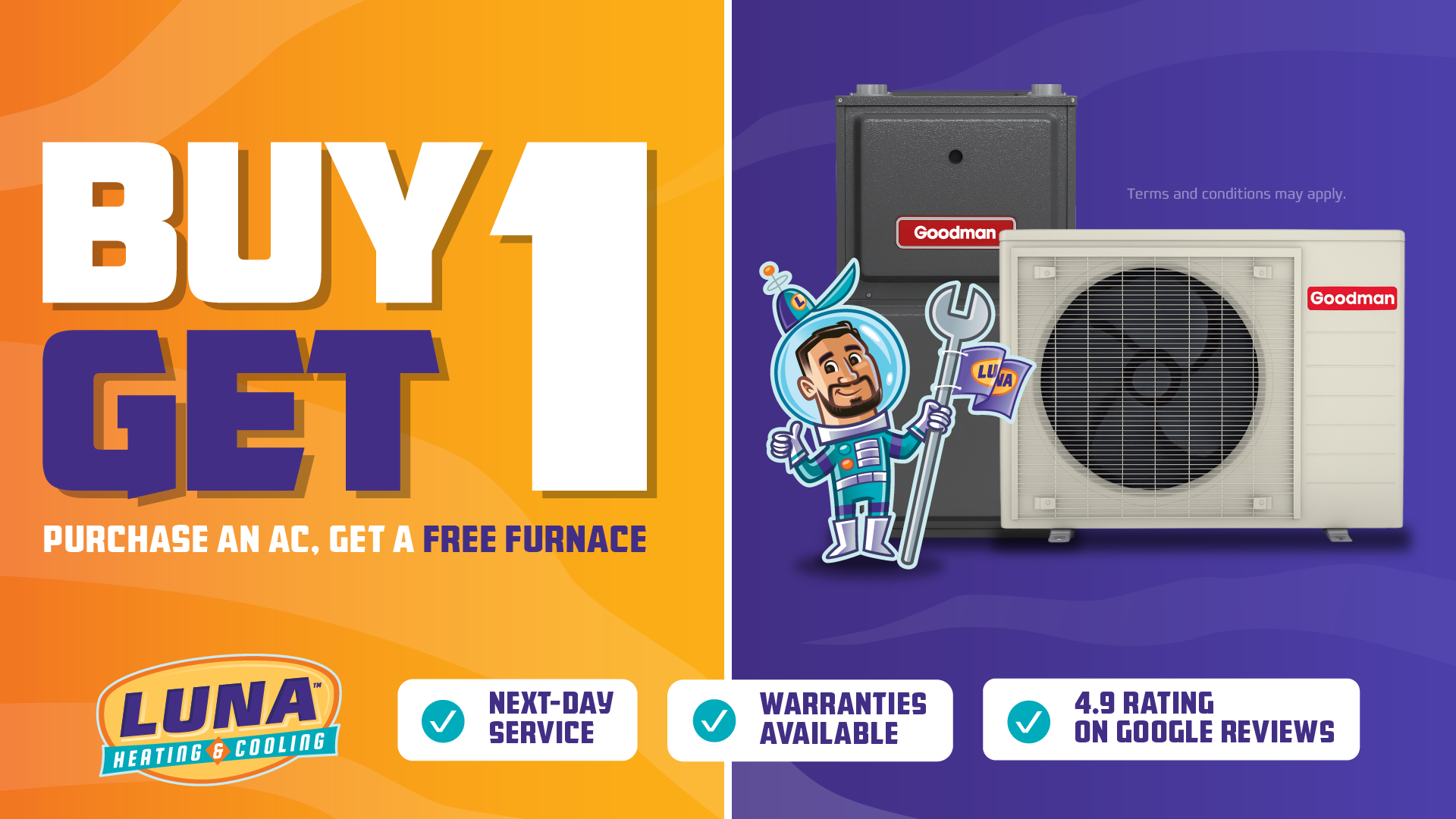 Buy AC Get Furnace Free