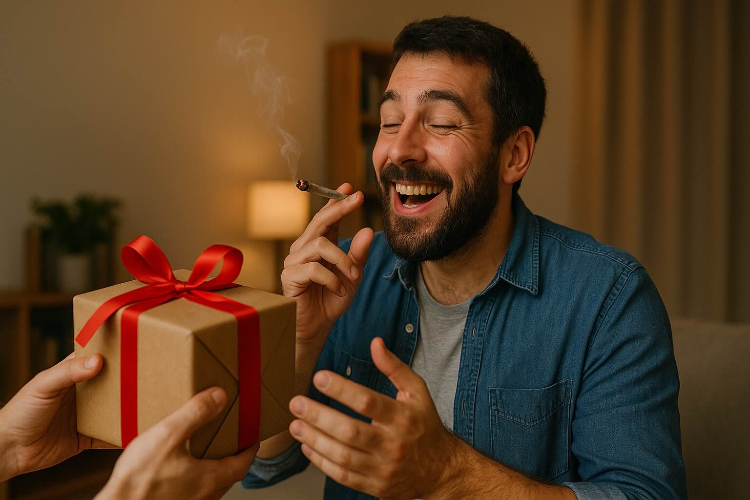 Kiffer der beschenkt wird