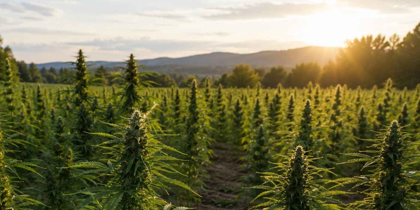 Hanfplantage im freien