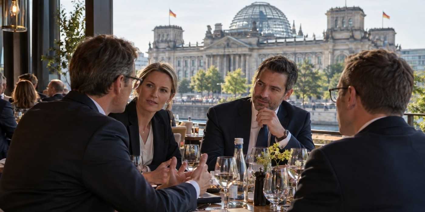 Lobbyisten in einem Restaurant