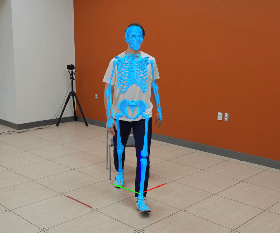 Theia3D Markerless Motion Capture Skeletal Tracking example
