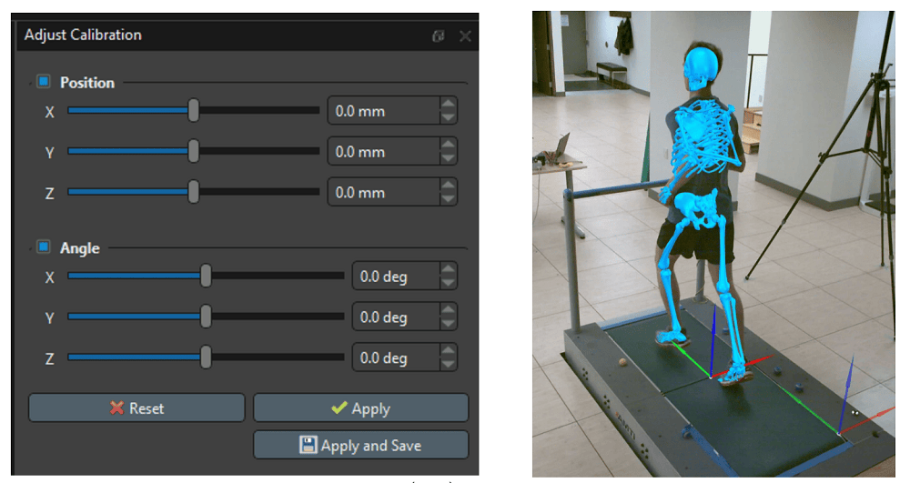 Theia3D Markerless Camera Calibration Adjustment example