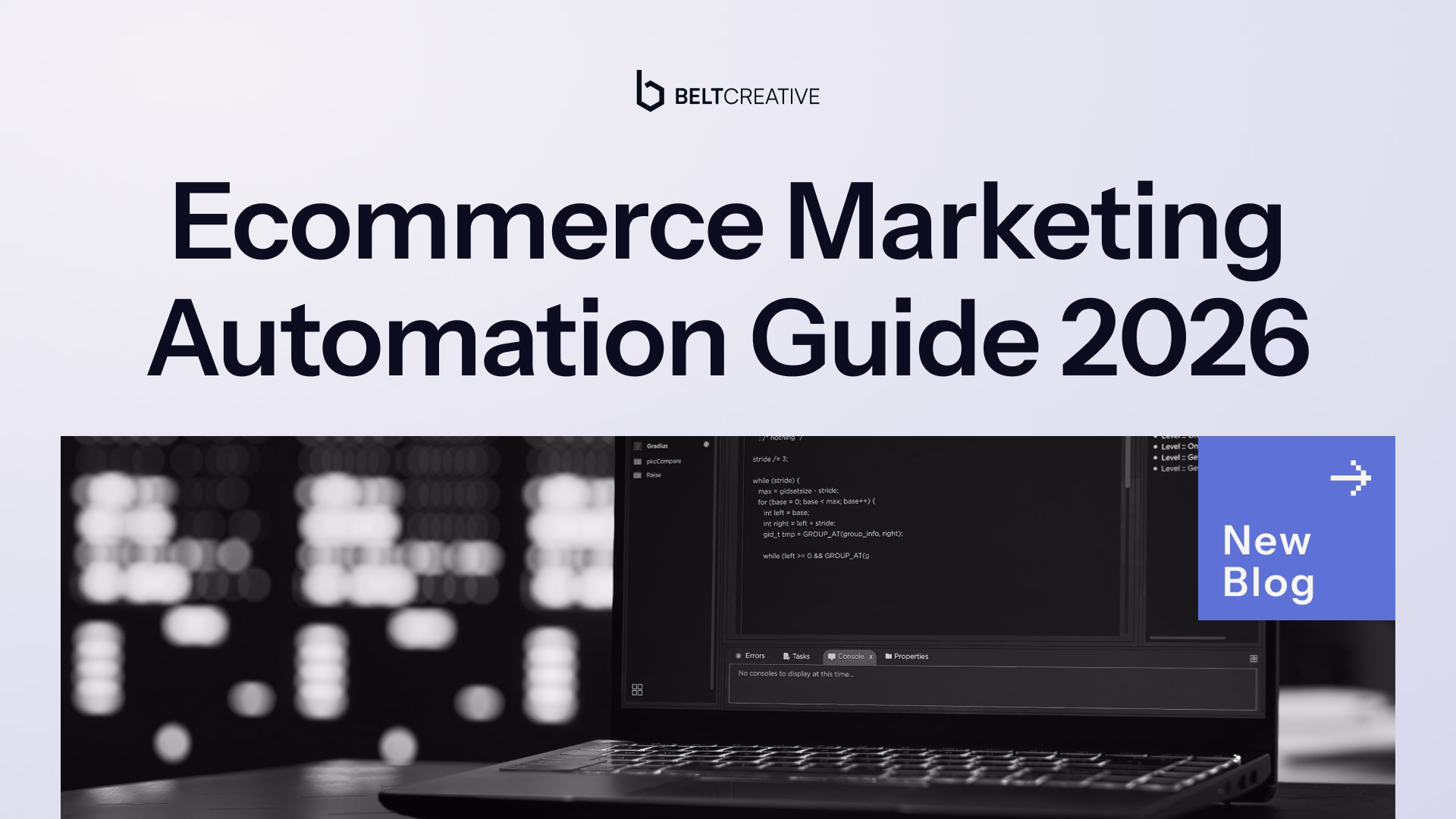 Ecommerce marketing automation guide 2026 blog thumbnail.