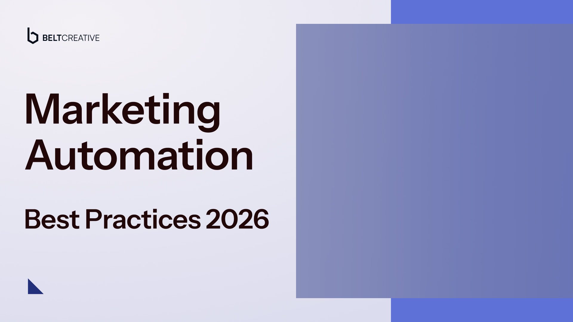Marketing automation best practices 2026 blog thumbnail.
