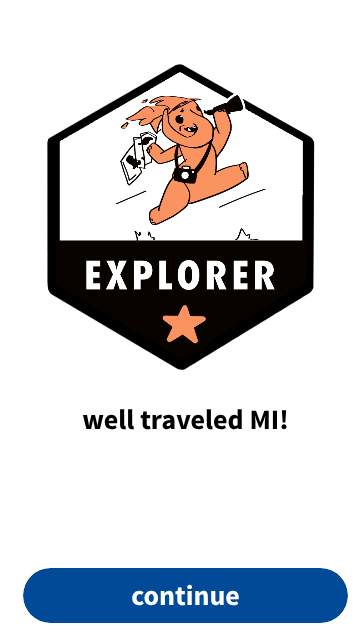 A redesigned skill interface sketch. It replaces the percentage with the earned badge and its descriptive title, focusing on milestone achievement.