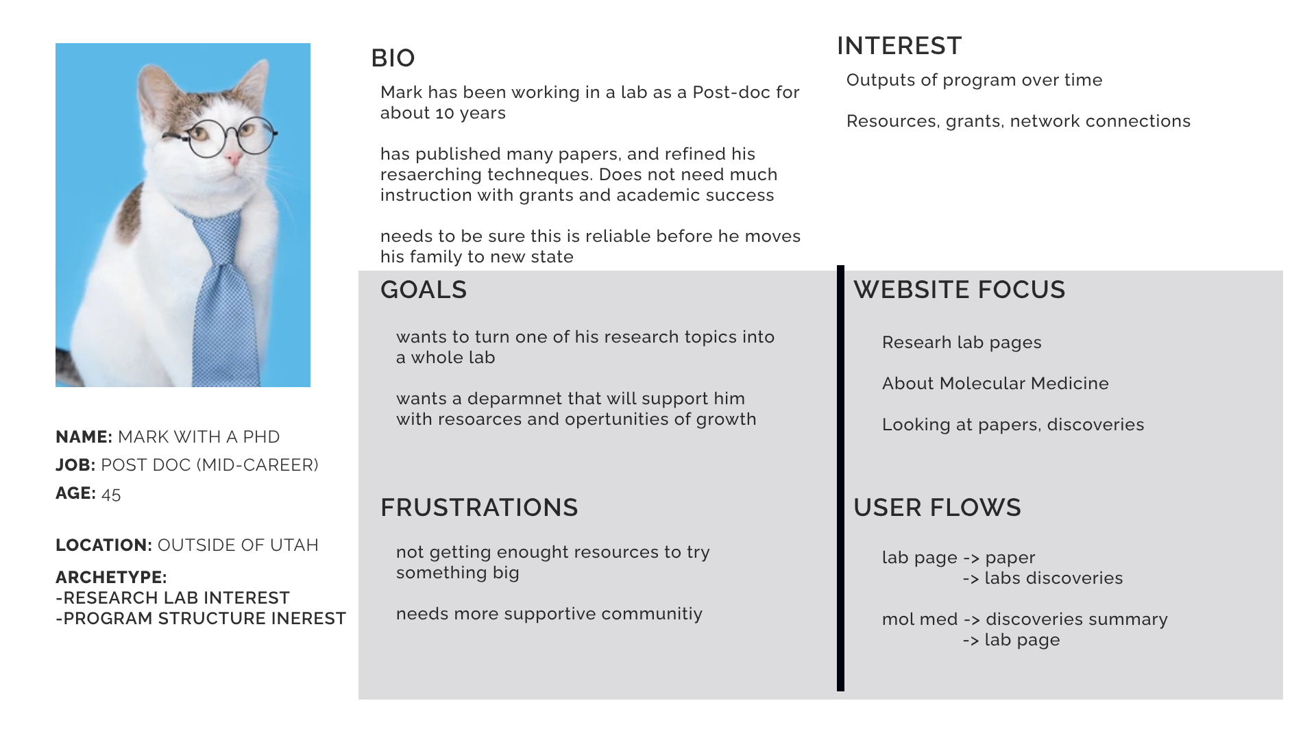 Persona for an established PhD who already runs a lab. Their focus is on advancing their research, securing grants, and leveraging program resources.
