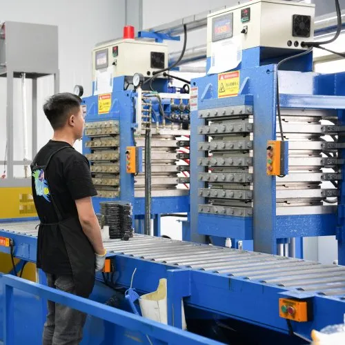 Hot-press paddle molding