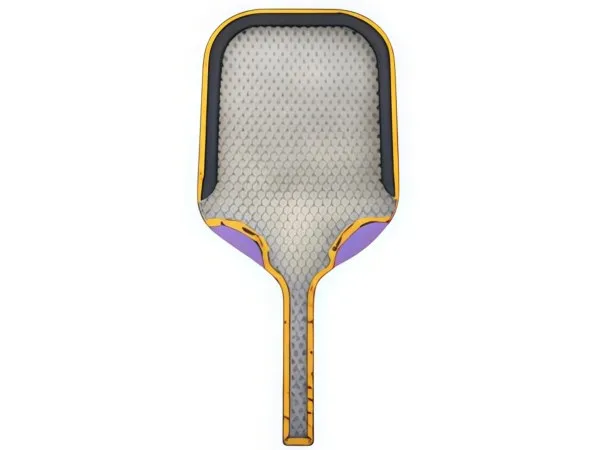 foam-enhanced honeycomb core inside a pickleball paddle