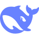 OpenAI logo in white on a black background.