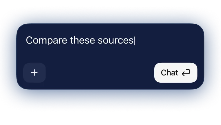 Chat input box with text 'How to create a' and buttons for adding plus and sending chat.
