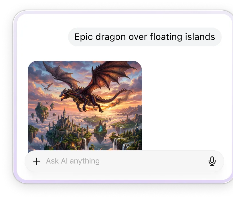 AI prompt creating an epic dragon image