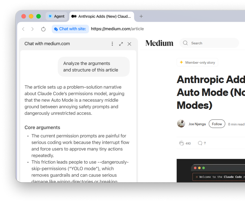Sigma analyzing article arguments and structure