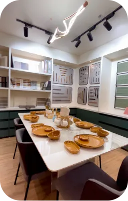 Luxurious living room with coffered ceiling