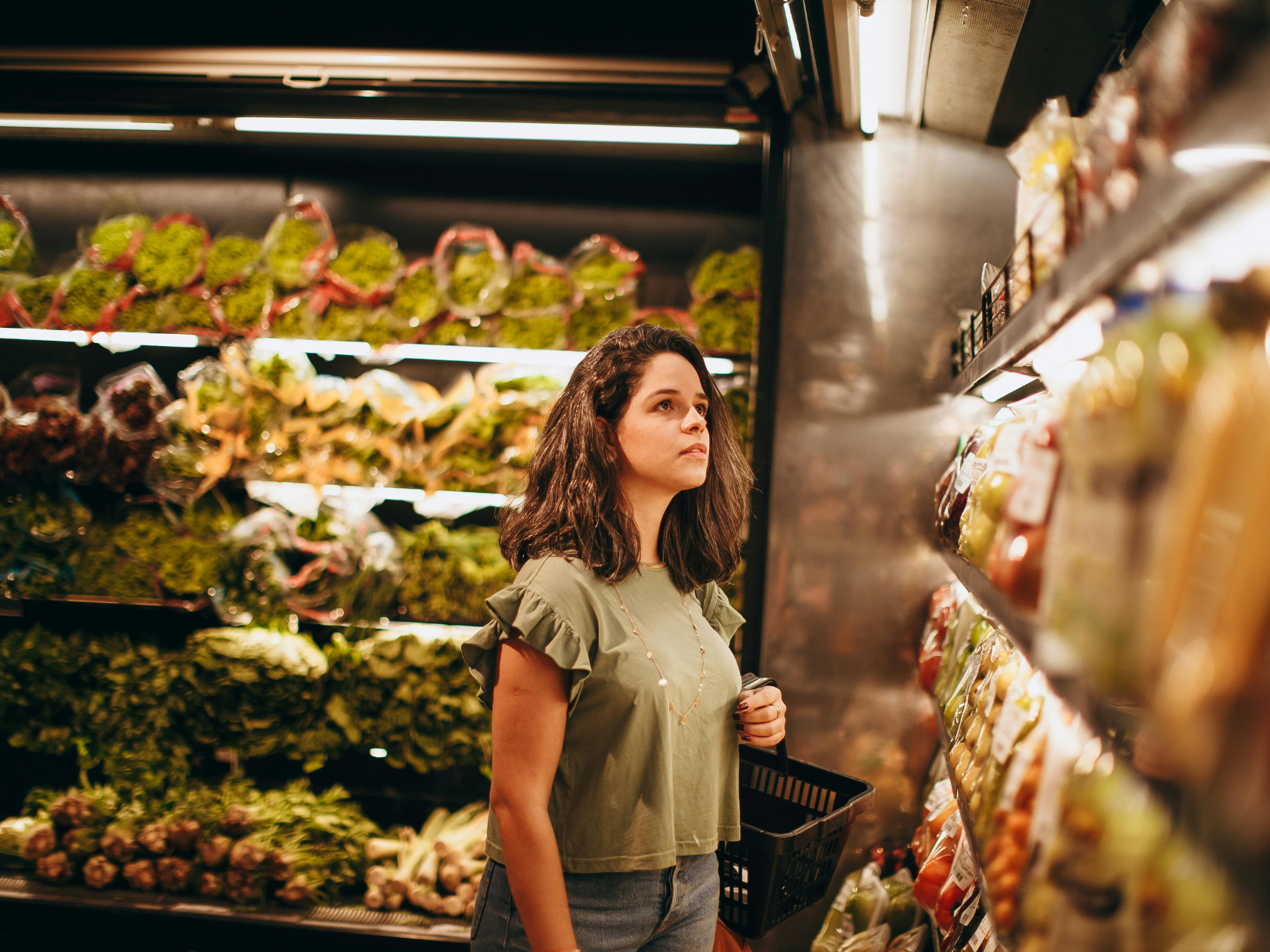 woman in supermarket
